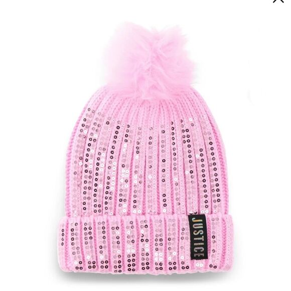 Girls Justice Ribbed & Full Print Winter Cozy Beanie and Gloves 2, 2-Piece Sets - Picture 11 of 13